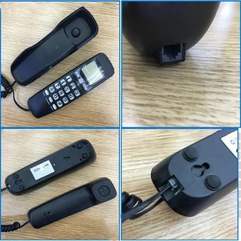 Trimline Corded Phone Telefono su DTMF/FSK Dvikova Sistema, Skambintojo ID, Data Ekranas, Sienos Montuojamiems Telefonas Home Office