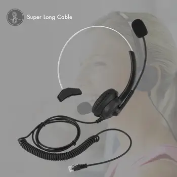 Triukšmą Ausinės Su Mikrofonu Reguliuojamas Metalinis Lankelis Telefono Ausinių Biuro Skambučių Centro Klientų Aptarnavimo