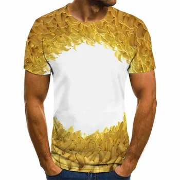 Tunelio spausdinti trumpas rankovės vyrų vasaros mados Europos ir Amerikos stiliaus 3DT marškinėliai kvėpuojantis viršų