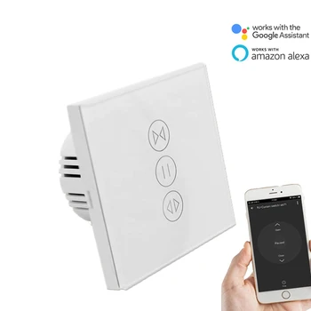 Tuya APP ES Touch Uždanga Užrakto Jungiklis/užuolaidų su AC varikliu Wifi App nuotolinio Valdymo dirbti su 