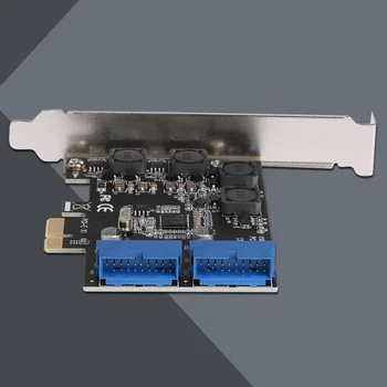 USB 3.0 PCIE PCI Express Kontrolės Kortelės Adapteris Darbalaukio Priekiniai PCIe Perdavimo USB3.0 19PIN Sąsajos Adapteris Kortelės