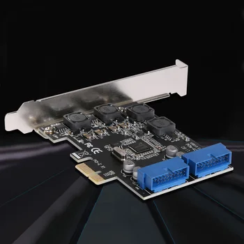 USB 3.0 PCIE PCI Express Kontrolės Kortelės Adapteris Darbalaukio Priekiniai PCIe Perdavimo USB3.0 19PIN Sąsajos Adapteris Kortelės