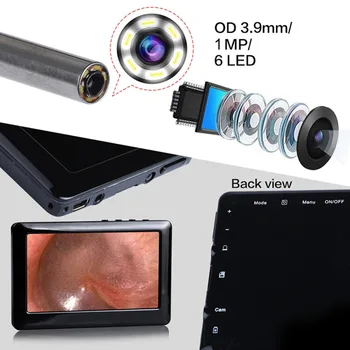 USB Ausies Endoskopą 3.9 mm Ear Cleaner Otoscope Endoskopą Kamera 1080P Ausies Stebėti Earpick 4.3 colių HD Ekranas, Tikrinimo Kamera