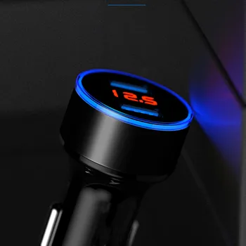 USB Automobilinis Įkroviklis Su LED Ekranas, Universalus Telefono Meizu M3X U20 U10 M3 M5 Pastaba M3s Pro 6 MX6 6s Plius M3E Max M5s M5c M6 Pro