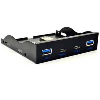 USB Hub USB C Hub 3.5 Colio diskelis Priekinis Skydelis 2 Port USB 3.0 + 2 Port USB 3.1 C Tipo 20 Pin Jungtis Stalinį Kompiuterį