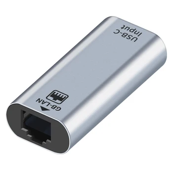 USB Tipo C iki RJ45 Ethernet Adapteris Ethernet Adapteris Tinklo plokštė 10/100/1000 Gigabit Laidinio LAN Tinklo plokštė