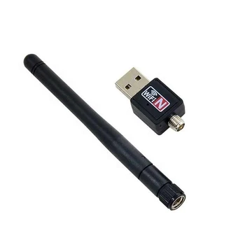 USB WIFI Adapteris Raktu 150Mbps WIFI Imtuvą su Extertnal Anteną 2.4 GHZ 150Mbps Wireless Lan Tinklo plokštė