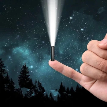 USB įkrovimo mini žibintuvėlis, super šviesus mini šviesos su įmontuota baterija, 3 režimai, raktas gali būti pridedami