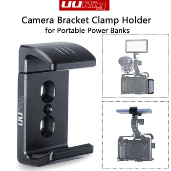 UURig R010 Kamera Braket Apkaba Laikiklis, skirtas nešiojamiems Elektros Banko Mobilųjį Telefoną, Aliumininiai Ištraukiamas Įrašą Su 1/4 Varžtas
