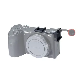 UURig R032 DSLR Dual Šalto Batų Kalno Plokštės Laikiklis Mikrofono LED Šviesos Stendas Mirrowless Kamera Vog Fotoaparato Priedai