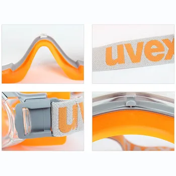 UVEX apsauginius Akinius Mados Orange Sportiškas Jojimo Vėjo Skaidrūs Akiniai Anti-cheminių purslų Darbo Apsauginiai Akiniai