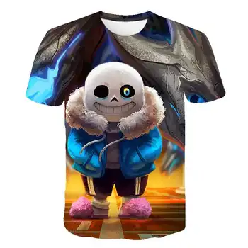 Undertale T shirts Vaikų Berniukų Sans Apčiupinėti Chara 3D Atspausdintas Vasaros marškinėliai trumpomis rankovėmis Mielas Drabužių Daugiaspalvis Animacinis Vaikas Viršūnės