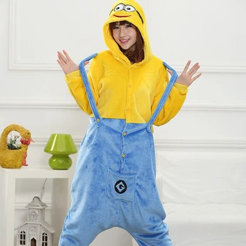 Unisex Suaugusiųjų Gyvūnų Pižama Anime Onesie Blue Pocket Flanelė Animacinių Filmų Mielas Šiltas Cosplay Sleepwear