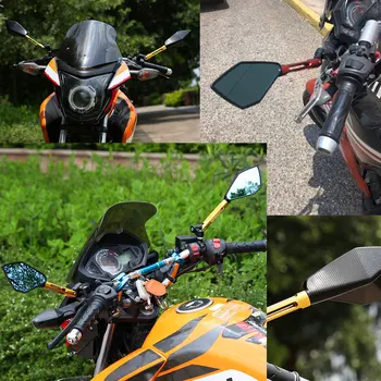 Universalūs Motociklo Veidrodėlis Priedai 8mm 10mm galinio vaizdo Veidrodžio Blue Stiklo Kawasaki z750 z900 z800 er6n z1000 Ninja 300 250