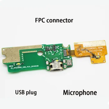 Usb plug mokestis valdybos ZOPO ZP1000 8510 Mobiliojo Telefono Flex Kabeliai apmokestinimo modulį, Mikrofoną, mobilusis telefonas Mini USB Port