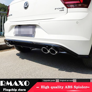Už Polo Kūną komplektas, spoileris, 2019-2020 Volkswagen Polo Galinis ABS lūpų galinis spoileris Bamperio Difuzorius Buferiai Raštas