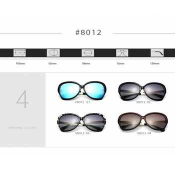 VEITHDIA TR90 Lydinio moteriški Saulės akiniai Poliarizuoti Veidrodis Objektyvas Prabangos Ponios Dizaineris Akiniai nuo saulės, Akiniai Moterims oculos 8012