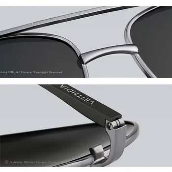 VEITHDIA Vyrų Sunlgasses Derliaus Aliuminio Poliarizuota UV400 Lens Brand Classic Saulės akiniai Danga Objektyvas Vairavimo Atspalvių Vyrų 1306