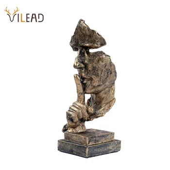 VILEAD 27cm Dervos Tyla yra Auksinė Kaukė Statula Abstraktūs Ornamentai, Skulptūros, Statulėlės Amatų Biuro Senovinių Namų Puošybai