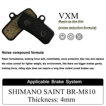 VXM 2 Poros Dviračių Derva, Hidrauliniai Diskiniai Stabdžiai Pagalvėlės Shimano Zee M640/Saint M810 M820 MTB Dviratis, Diskiniai Stabdžiai Pagalvėlės Dviračių Dalys