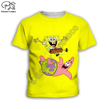 Vaikai 3D Hoodies/shorts/ziajać/marškinėlius anime mielas Sponge Spausdinti užtrauktukas kailis Berniukas Mergaitė animaciją bob Palaidinukė kawaii Patrick star Hoody