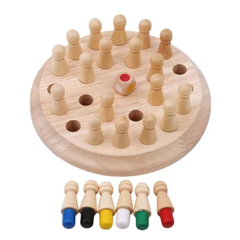 Vaikai Mediniai Atminties Rungtynės Stick Šachmatų Žaidimo Vaikus Anksti Švietimo Žaislas 3D Šeimai Šalis Atsitiktinis Žaidimas Galvosūkiai Atminties Žaidimas