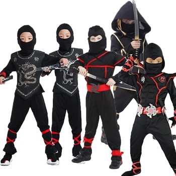 Vaikai Ninja Kostiumai Helovinas Šalis Berniukų, Mergaičių Kariai Slaptas Vaikų Cosplay Ninjago Assassin Kostiumas Vaikų Dienos Dovanos