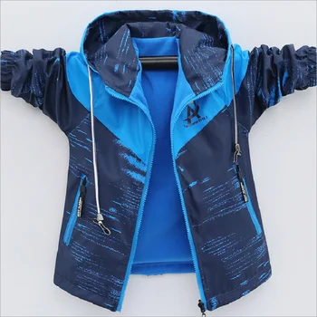 Vaikai Outwear Berniukų Paltai Rudens Sporto Šiltas Nešioti ant Abiejų Pusių Paauglių Berniukų Striukė Vilnos Windbreakers Vėjo Striukė