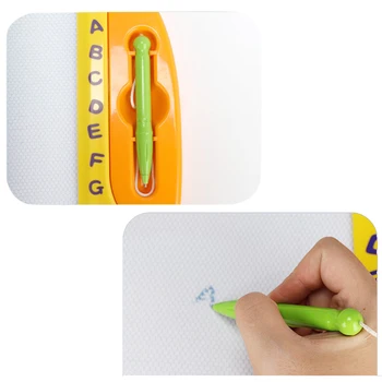 Vaikai Rašymo Lenta Trinamos Doodle Tapybos Žaislas Plastiko Magnetinė Piešimo Lenta su 4 Antspaudų ir 1 Rašiklis