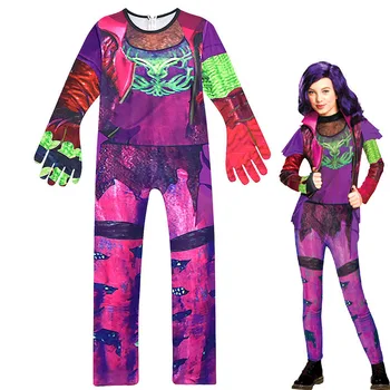 Vaikai kostiumų cosplay Palikuonys 3 Evie Mal Audrey Jay Carlos kostiumai vitage ragana juokingi Helovinas šalis 3D berniukai Jumpsuits