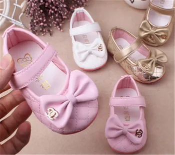 Vaikas, kūdikis merginos princesė batai pu odos mados bowknot merginos kūdikio, vaikiška avalynė minkšto dugno kūdikių batų 1991
