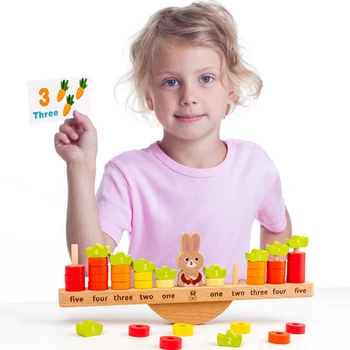 Vaikų Montessori Triušis Taikos Masto Matematikos Masto Svorio Ankstyvojo Ugdymo Puzzle 2 3 4 Metų Senumo Medinių Nušvitimą Žaislas
