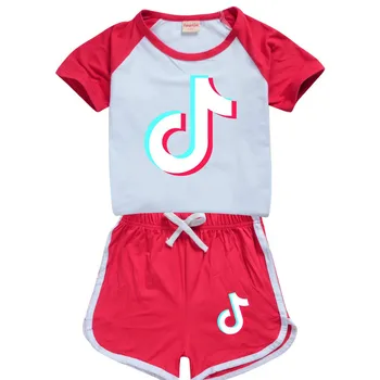 Vaikų vasaros laisvalaikio kostiumas Tap-tap, T-marškinėliai + šortai laisvalaikio sporto kostiumas bamblys mergina vasaros drabužių 2020 m. berniuko rūbus