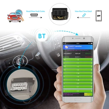 Vgate ELM327 v2.2 iCar Pro obd2 Bluetooth 4.0 Android/IOS OBD 2 iCar2 Automobilių diagnostikos skaitytuvo Adapteris OBDII Automobilių Kodas Reader