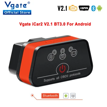 Vgate iCar2 ELM327 automobilių Diagnostikos OBD2 OBD Auto Scanner Tool 
