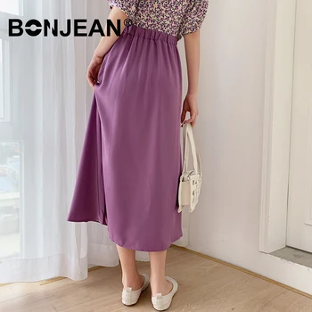 Violetinis Sijonas Ilgas Elegantiškas Aukšto Juosmens Ilgio Sijonai Moterims Moteriški Juodas Sijonas Korėjos Stiliaus Streetwear Z254