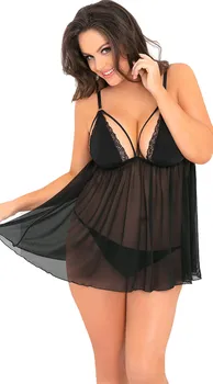 Viršų Mados Sexy Tinklelio Moterų Nightdress Matyti Per Didelio Dydžio Black Europos Ir Amerikos Seksualus Sleepwear