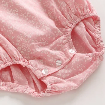 Vlinder Baby girl drabužius mergina Bodysuits Naujagimių Suspender Drabužių Rankovių Tvarstis Nėrinių Gėlių Spausdinti Kūdikių Bodysuits