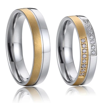 Vokietija Kokybės Aljansų Pora Vestuvių Žiedai vyrams ir moterims jubiliejų nerūdijančio plieno papuošalai pasiūlymą santuokos žiedas