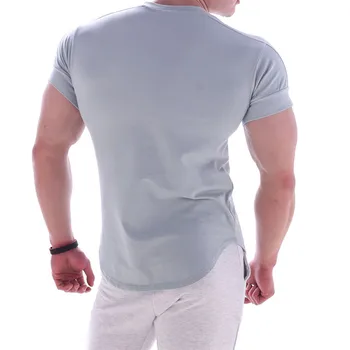 Vyrai Medvilnės trumpomis rankovėmis marškinėliai Fitneso Slim didelio dydžio Sportiniai marškinėliai Vyras Prekės Salėse Tees Viršūnes drabužių Vasarą Veikia T-shirt