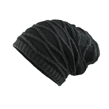 Vyrų Žiemos Skrybėlę Kepuraitė muts variklio dangčio כובעים шапка бини Kietas Mezgimo Bžūp Modelio Žiemos Earmuffs Plius Aksomo Storas Šiltas Skullies #H