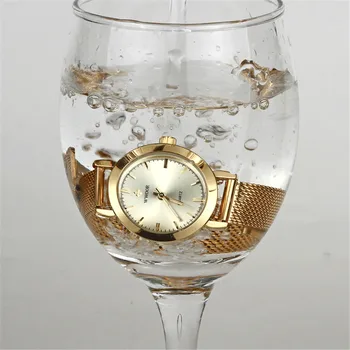 WWOOR Aukso Žiūrėti Moterų Laikrodžiai Mados Atsitiktinis Kvarcas-žiūrėti Moterų Plieno Apyrankė Prabangūs Suknelė Laikrodį Reloj Muje Montre Femme