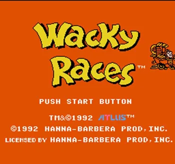 Wacky Races Regione Nemokamas. 8 Bitų Žaidimas Kortelės 72 Pin Vaizdo Žaidimų Žaidėjas