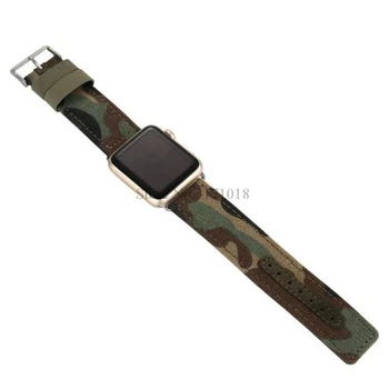 Watchbands Diržu, Apple Watch Band Serijos 1/2/3/4/5 Drobės Audinys Denim Blue Odinis Riešo Apyrankę Juosta 38mm 42mm 44mm 40mm