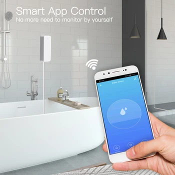 WiFi Smart Potvynių Jutiklis, Vandens Nuotėkio Jutiklis Potvynių Perpildymo Įspėjimo Apsaugos Signalizacijos Sistema Tuya/Smart Gyvenimo App Nuotolinio Valdymo