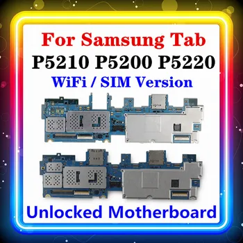 Wifi Versija / SIM Paramos Motinos Lenta, Skirta Samsung Galaxy Tab 3 10.1 P5210 P5200 P5220 Plokštė Logika Mainboard