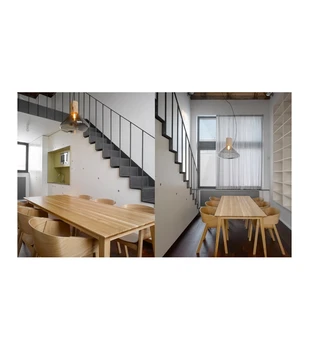 Willlustr medienos pakabukas šviesos natūralaus medžio, stiklo pakabos lempos dizainas šiaurės kabinti apšvietimo valgomasis kambarys, restoranas, kavinė