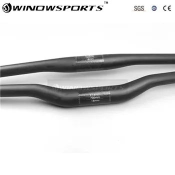 Winow MTB Dviračio rankenos T800 aukštos kokybės anglies pluošto Kalnų rankenos dviračių dalys lenkimo juostą, 31.8 mm, matinis
