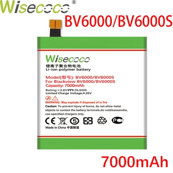 Wisecoco BV6000 7000mAh Baterija Blackview BV6000 BV6000S Telefonas Aukštos Kokybės +Sekimo Numerį