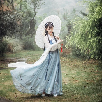 Womon Hanfu Kinijos Tradicinių Šokių Kostiumai Elegantiškas Pasakų Veiklos Siuvinėjimo Rytietišką Tango Senovės Fotografijos Suknelė